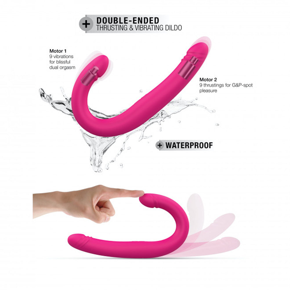 Dorcel Orgasmic Double Do Rechargeable Thrusting & Vibrating Double Dildo Pink - Fantasies Boutique