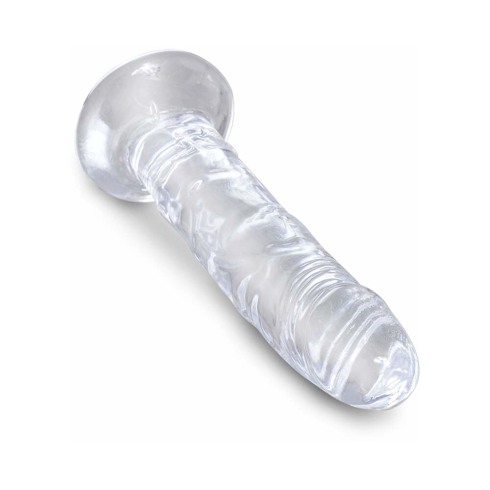 King Cock Clear 6 in. Cock Realistic Dildo With Suction Cup - Fantasies Boutique