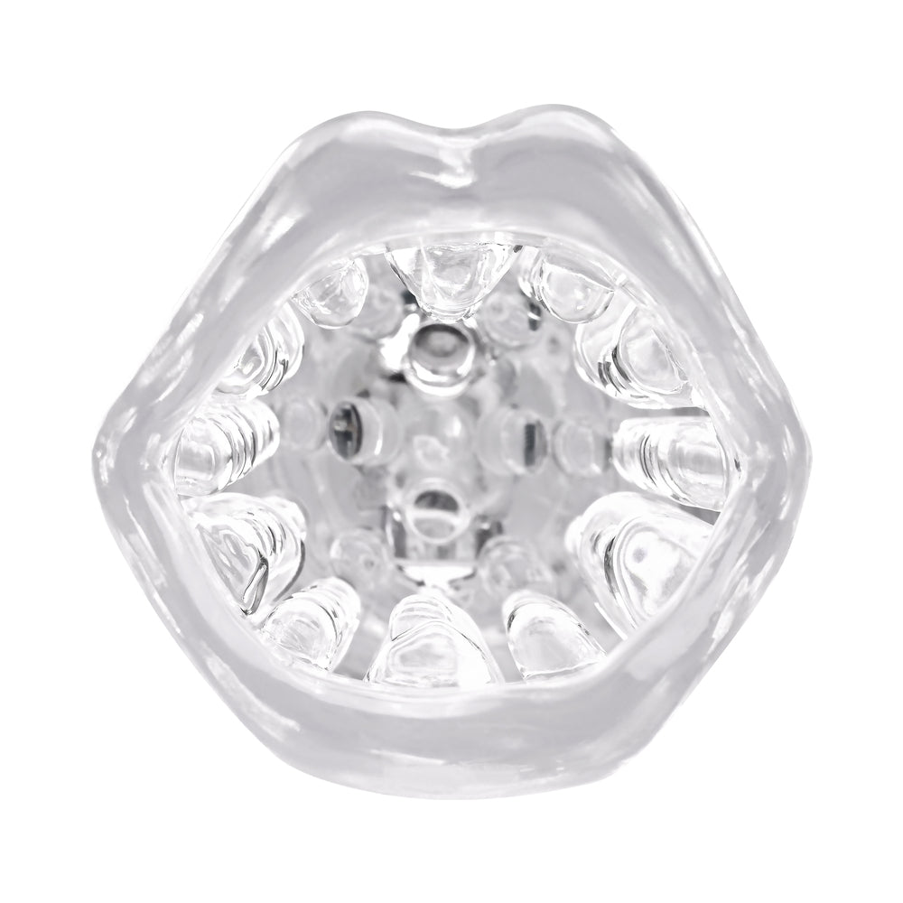 Zero Tolerance Cyclone Rechargeable Vibrating Spinning Stroker Black Clear - Fantasies Boutique