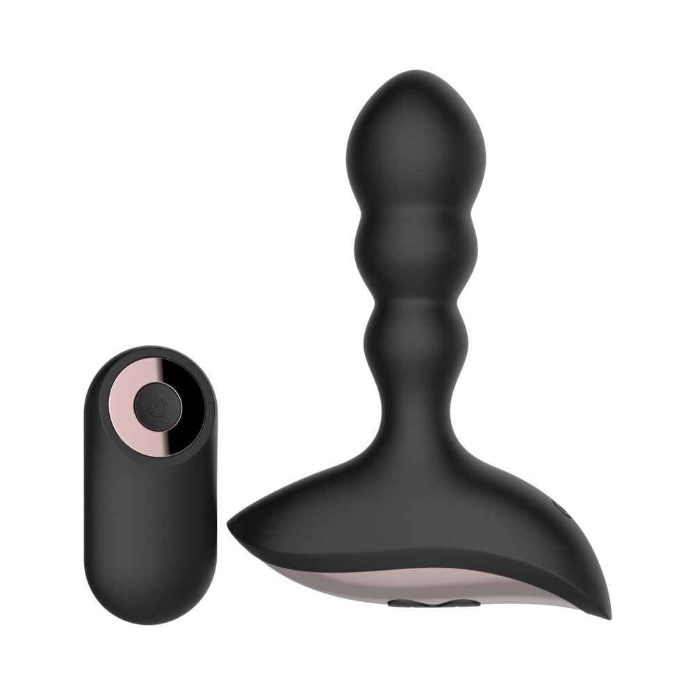 Gender Fluid Shake Rechargeable Remote-Controlled Silicone Anal Vibrator Black - Fantasies Boutique