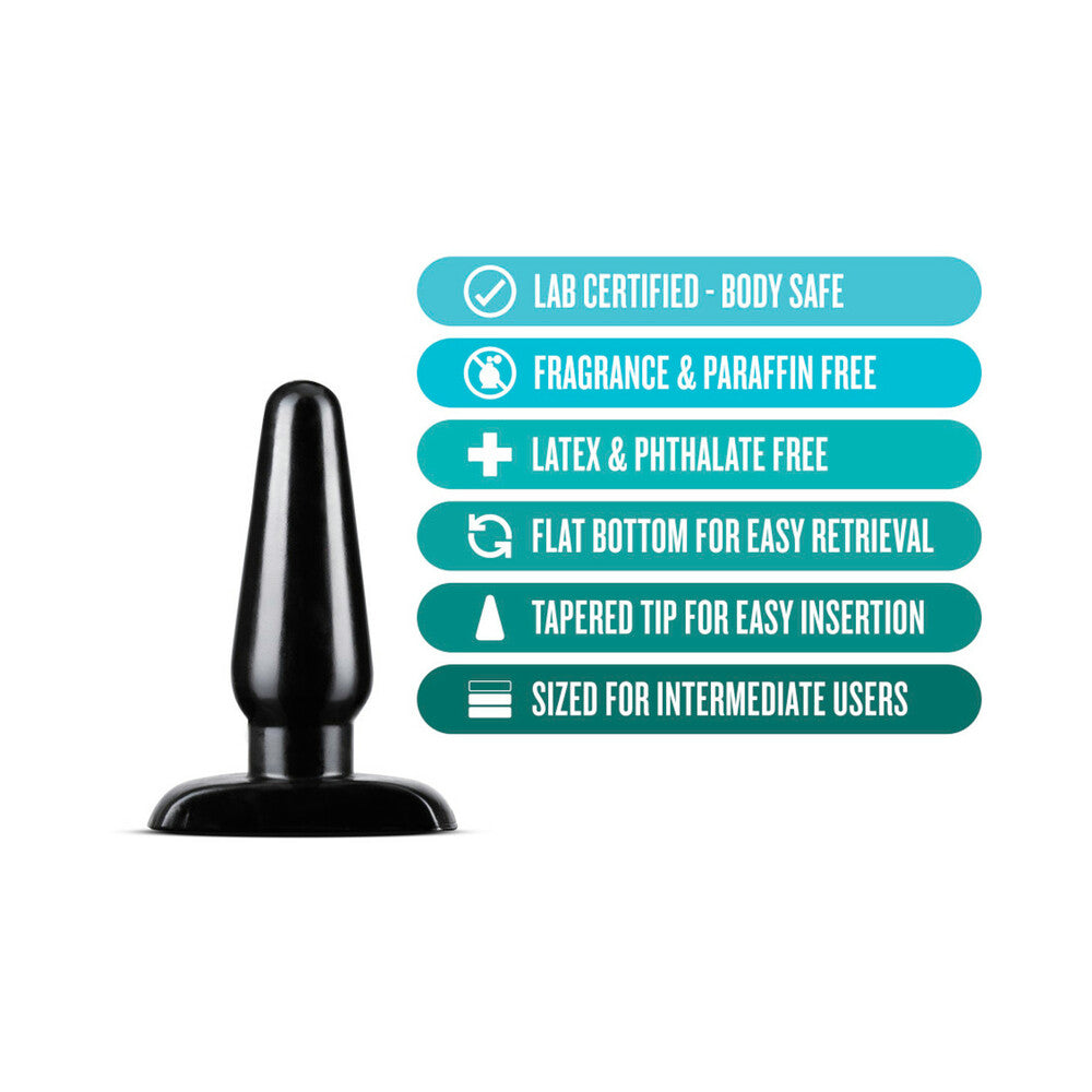 Blush Anal Adventures Basic Anal Plug Medium Black - Fantasies Boutique