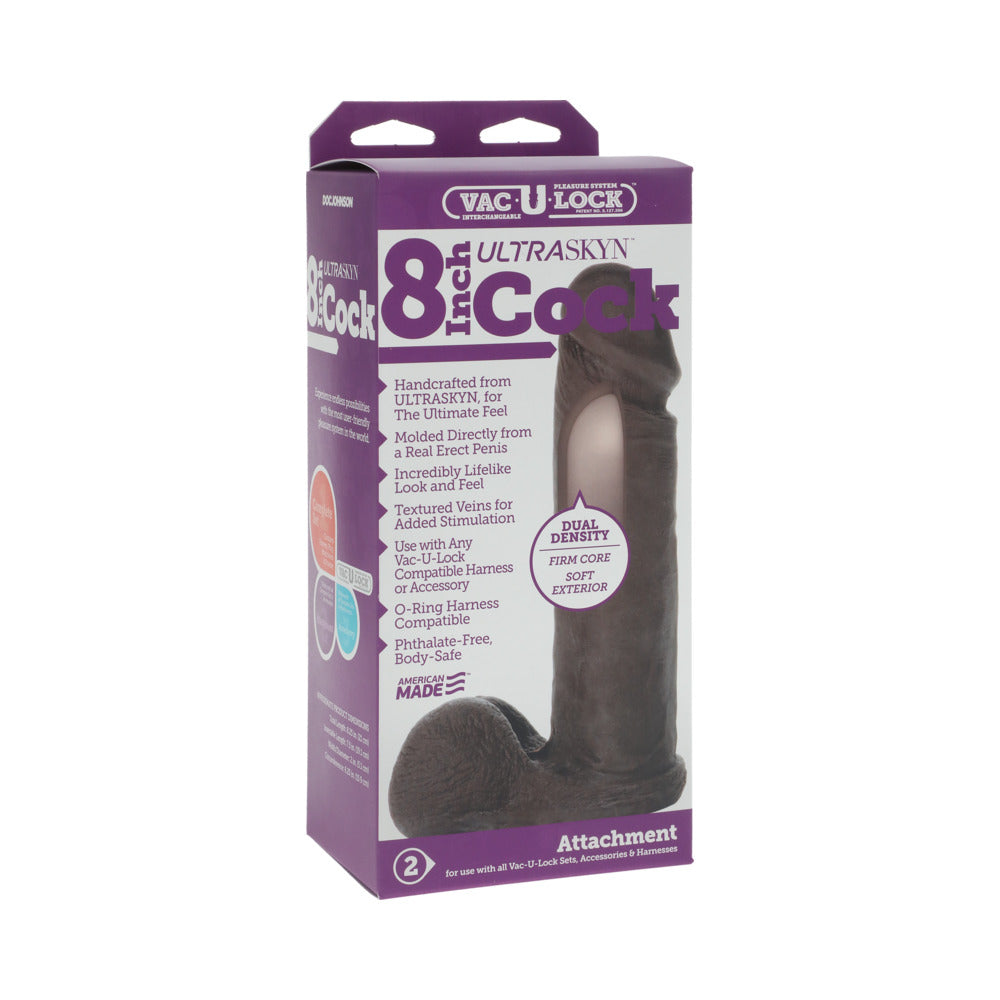 Vac-U-Lock - 8-Inch ULTRASKYN Cock Black - Fantasies Boutique