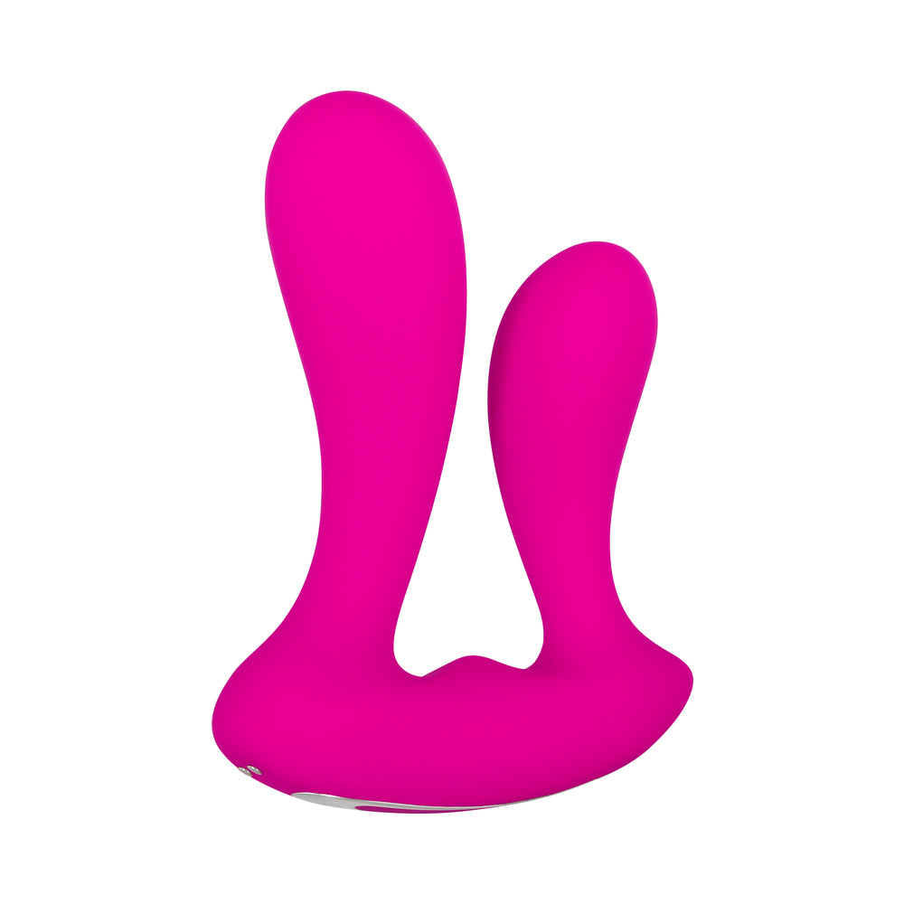Adam & Eve Rechargeable Remote-Controlled Silicone Dual Entry Vibrator Pink - Fantasies Boutique