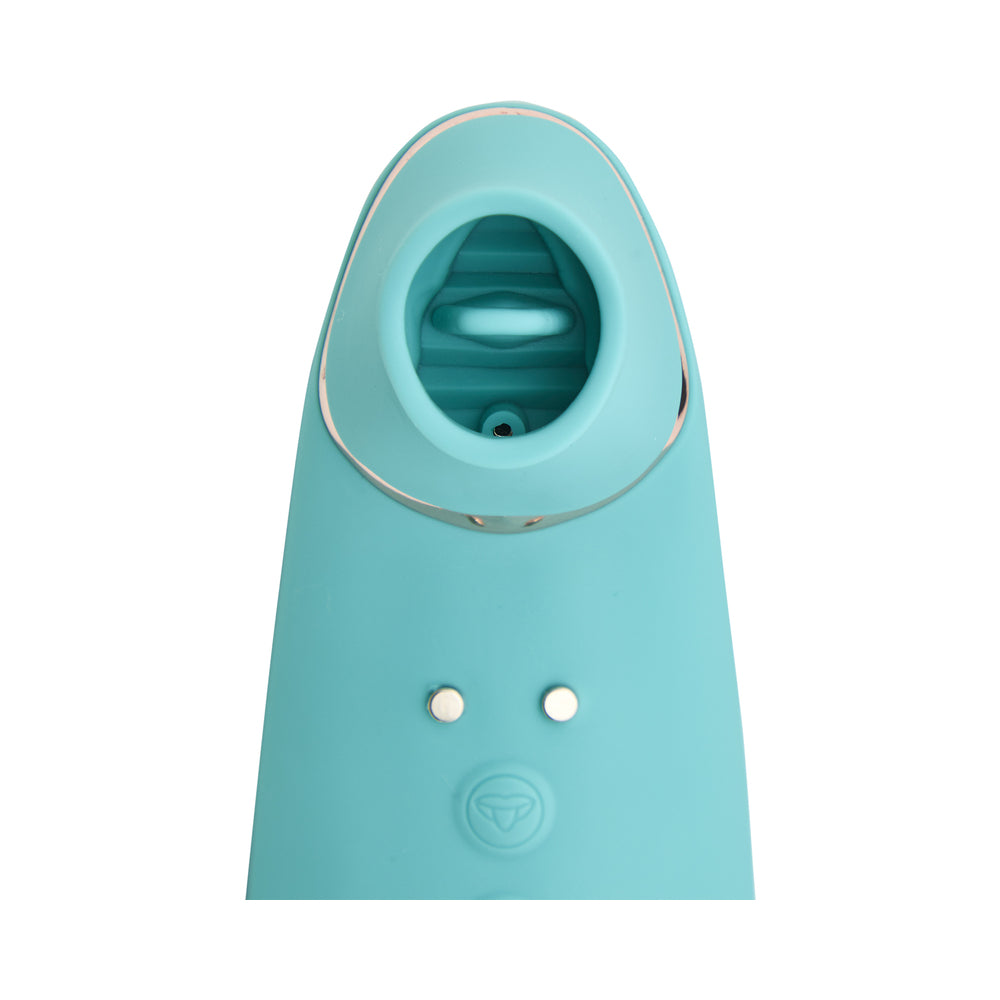 Nu Sensuelle Trinitii 3-in-1 Suction Tongue Vibe Electric Blue - Fantasies Boutique