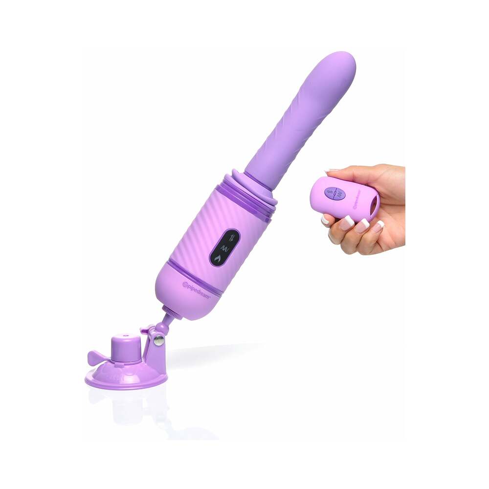Pipedream Fantasy For Her Love Thrust-Her Rechargeable Silicone Thrusting Vibrator Purple - Fantasies Boutique
