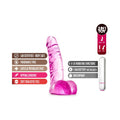 Naturally Yours Vibrating Ding Dong 6.5 in. Dildo with Balls & Vibrator Pink - Fantasies Boutique