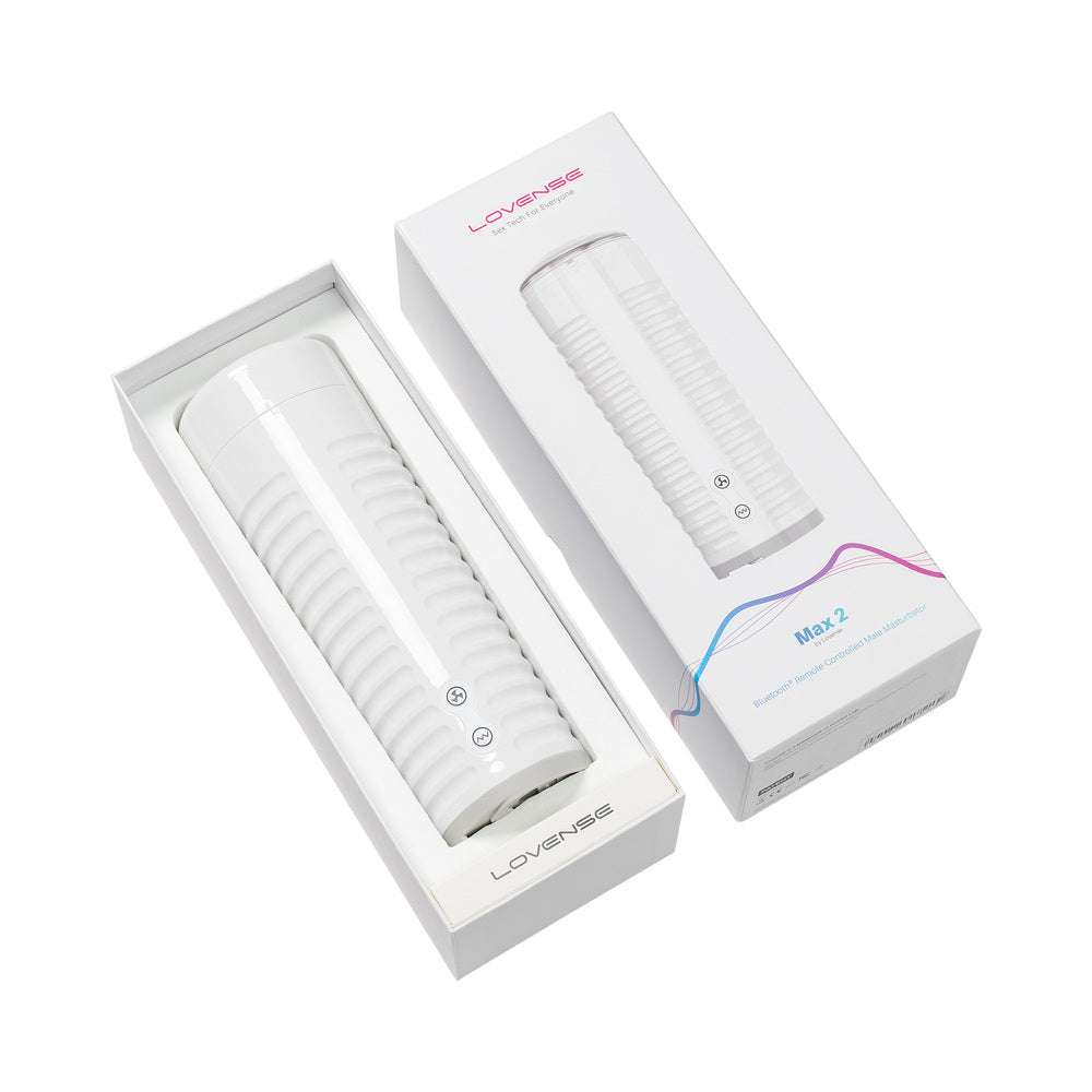 Lovense Max 2 Bluetooth App-Controlled Vibrating and Suction Masturbator (Neutral Sleeve) - Fantasies Boutique