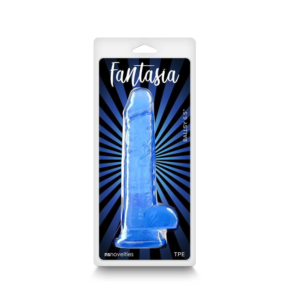 Fantasia Ballsy 6.5 in. Jelly Dildo Blue - Fantasies Boutique