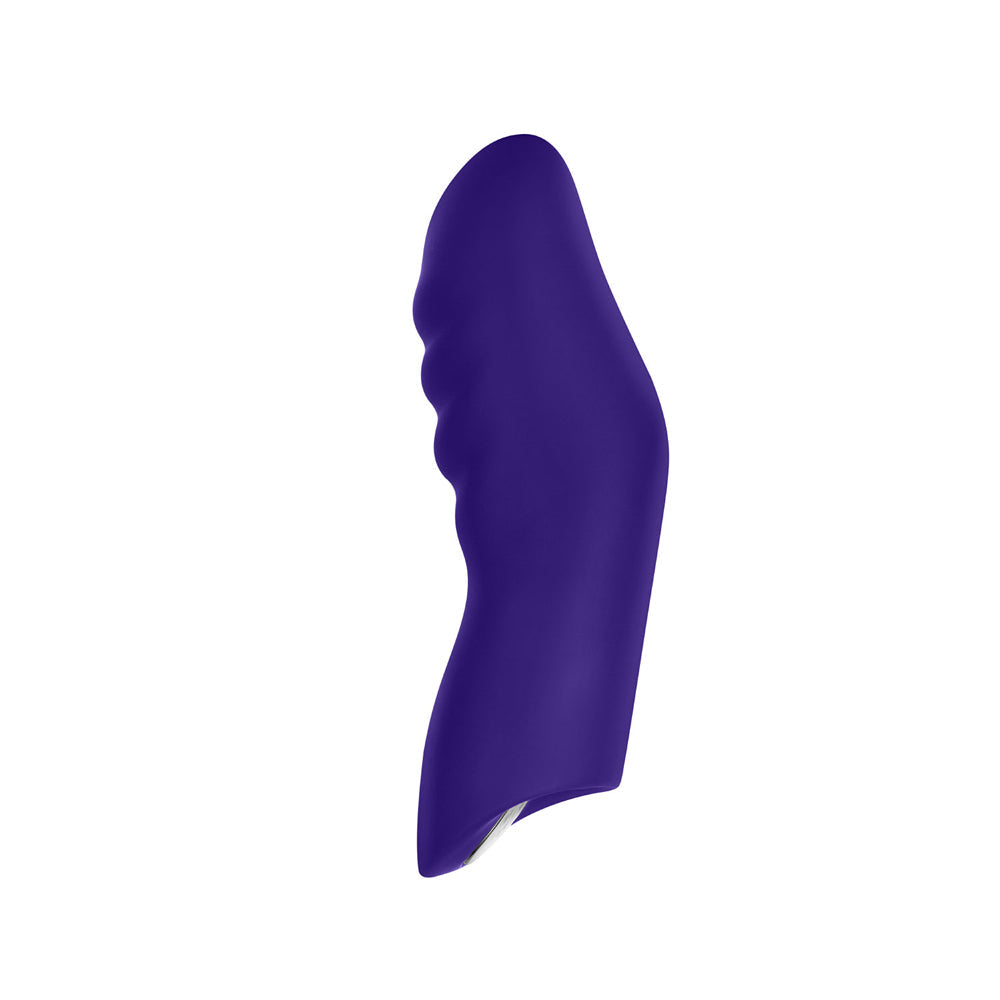 FemmeFunn Dioni Rechargeable Silicone Finger Vibrator Large Dark Purple - Fantasies Boutique