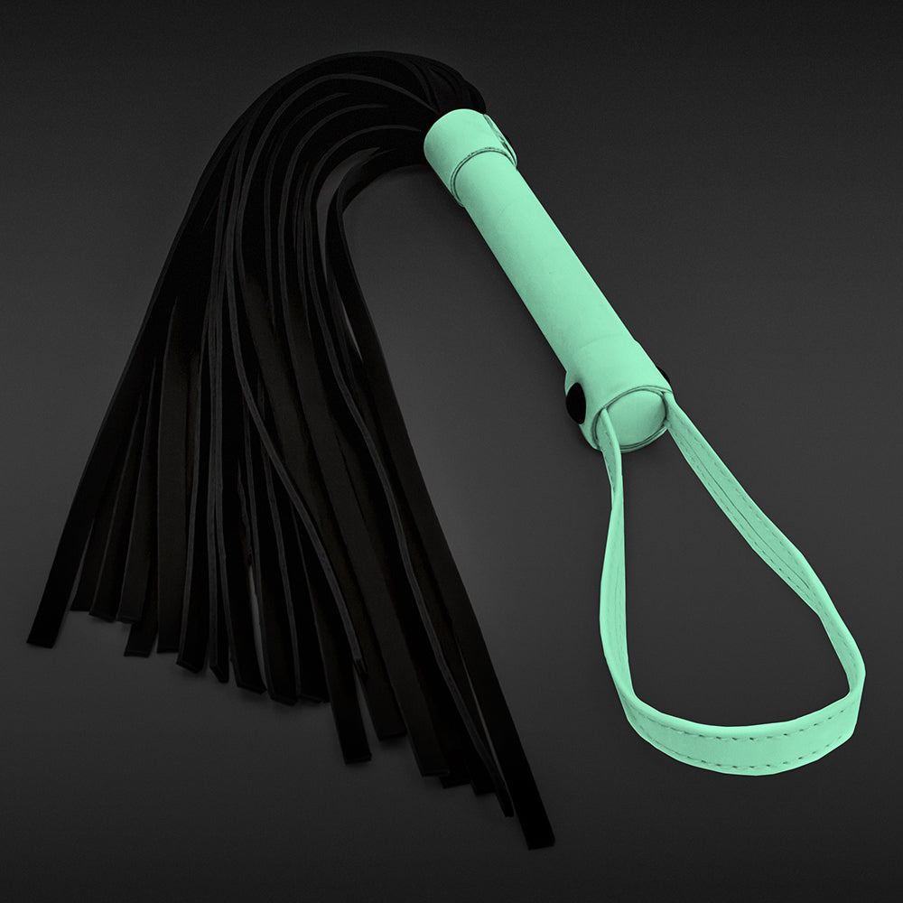 GLO Bondage Flogger Green - Fantasies Boutique