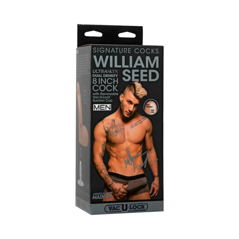 Signature Cocks - William Seed - 8in ULTRASKYN Cock w/Removable Vac-U-Lock Suction Cup Vanilla - Fantasies Boutique