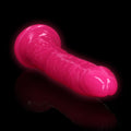 RealRock Glow in the Dark Slim 11 in. Dildo Neon Pink - Fantasies Boutique