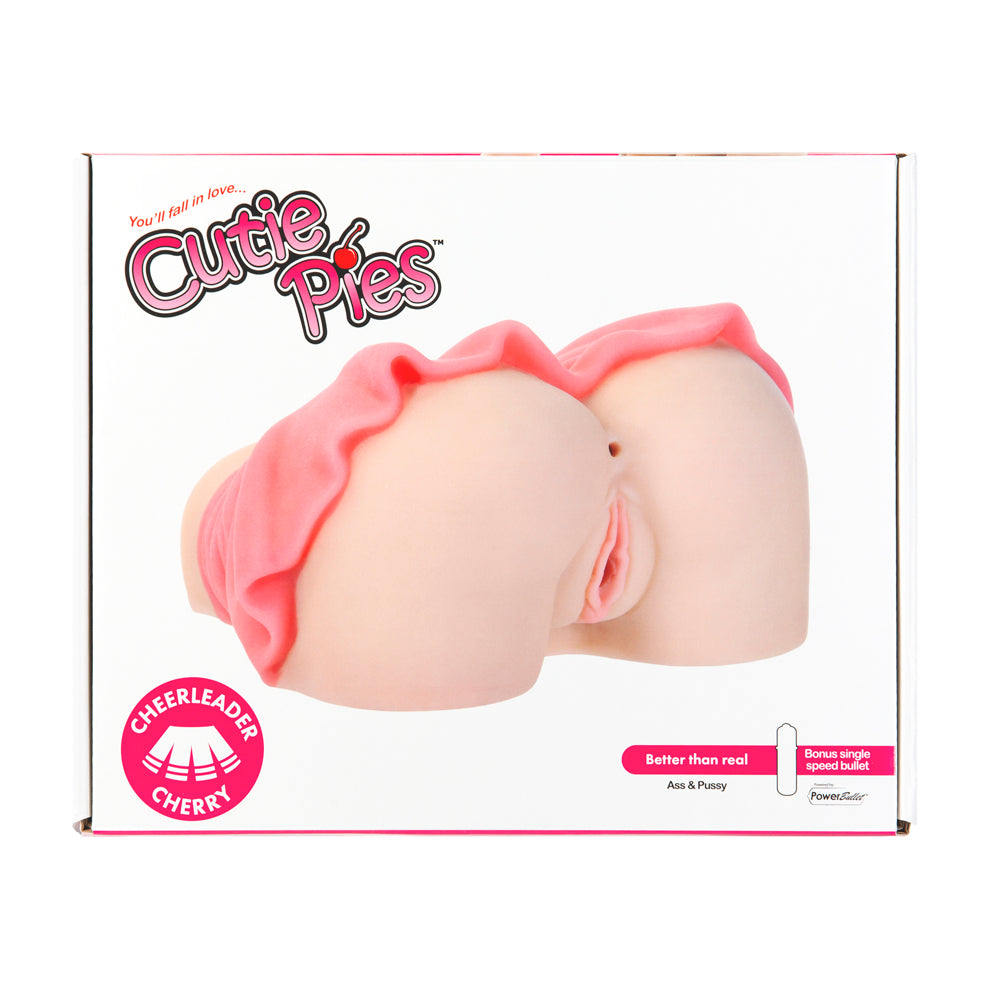 CutiePies Cheerleader Cherry Doggystyle Dual Entry Vagina & Ass Masturbator Beige - Fantasies Boutique