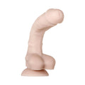Evolved Real Supple Poseable 8.25 in. Realistic Silicone Dildo With Balls Beige - Fantasies Boutique