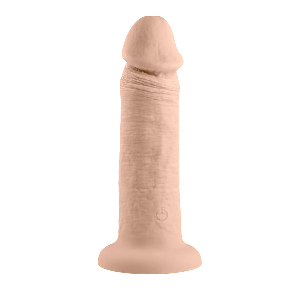 Evolved Rechargeable Vibrating 6 in. Silicone Dildo Light - Fantasies Boutique