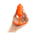 b-Vibe Snug Plug 3 Weighted Silicone Anal Plug Orange