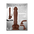 Evolved Real Supple Poseable 8.25 in. Realistic Silicone Dildo With Balls Brown - Fantasies Boutique