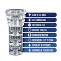 RIZE! Luz Glow in the Dark Self-Lubricating Stroker Clear - Fantasies Boutique