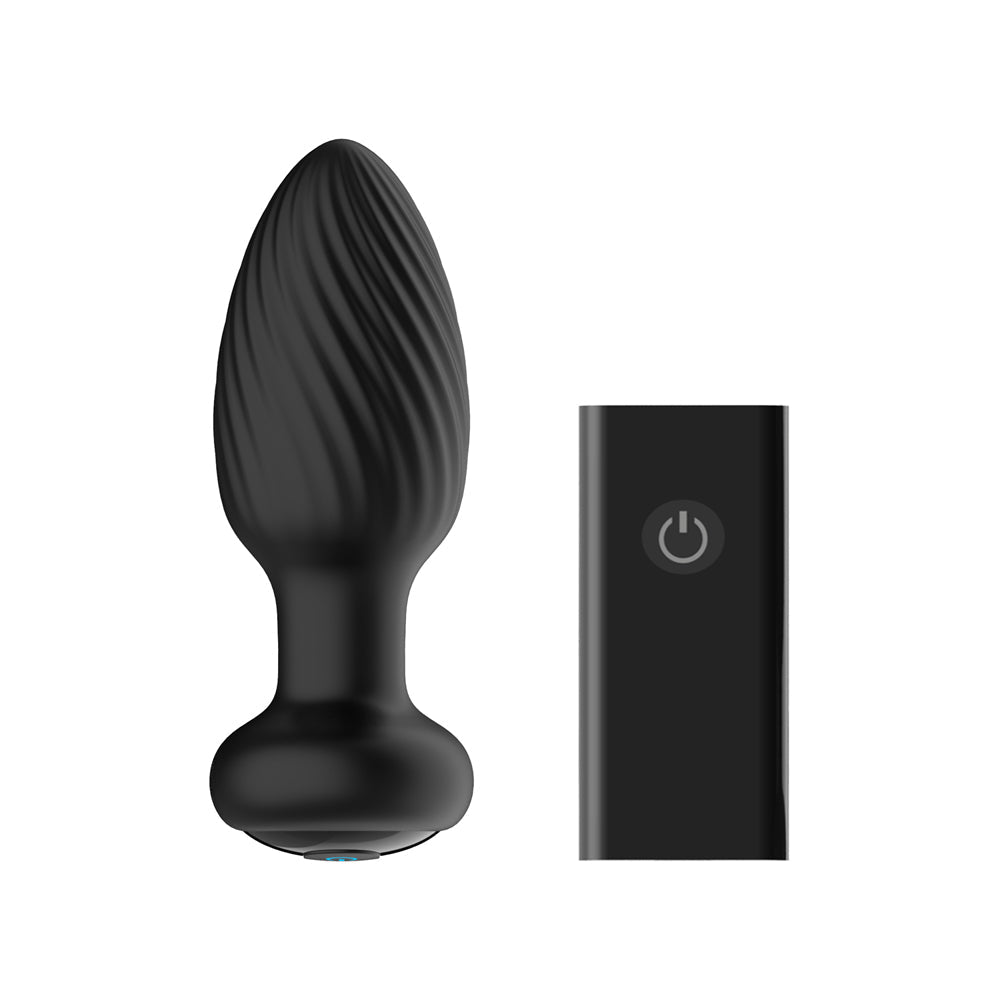 Nexus Duo Plug Rechargeable Remote-Controlled Vibrating Silicone Anal Plug Black - Fantasies Boutique