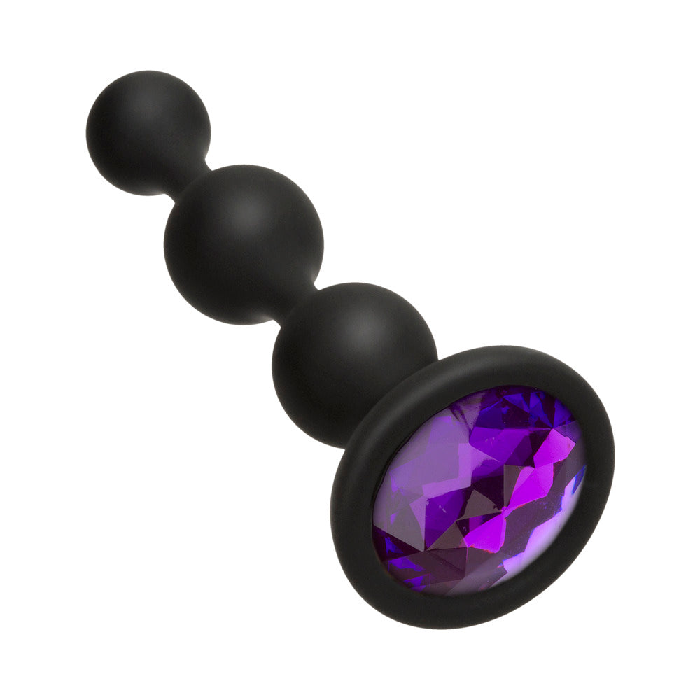 Booty Bling Jeweled Wearable Silicone Beads Purple - Fantasies Boutique