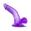 Blush Naturally Yours 4 in. Mini Cock Realistic Dildo with Balls & Suction Cup Purple - Fantasies Boutique
