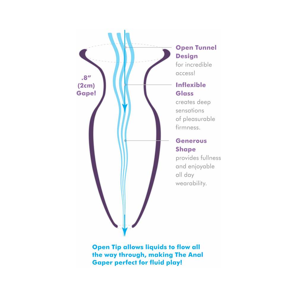 Pipedream Anal Fantasy Elite Collection Beginner's Anal Gaper Glass Tunnel Plug Clear - Fantasies Boutique