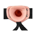RealRock Realistic 10 in. Vibrating Hollow Strap-On Beige - Fantasies Boutique