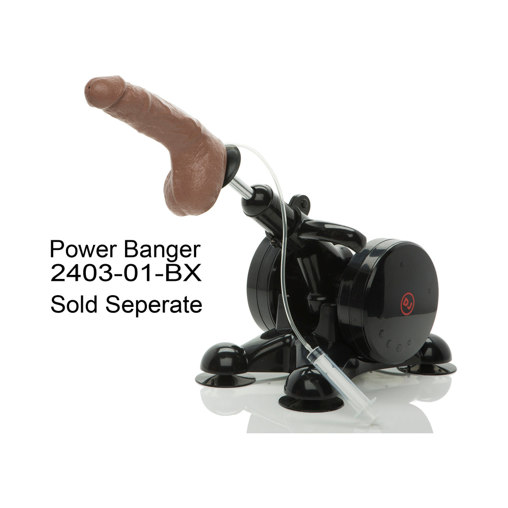 Bust It Squirting Realistic Cock Brown w/1oz Nut Butter - Fantasies Boutique