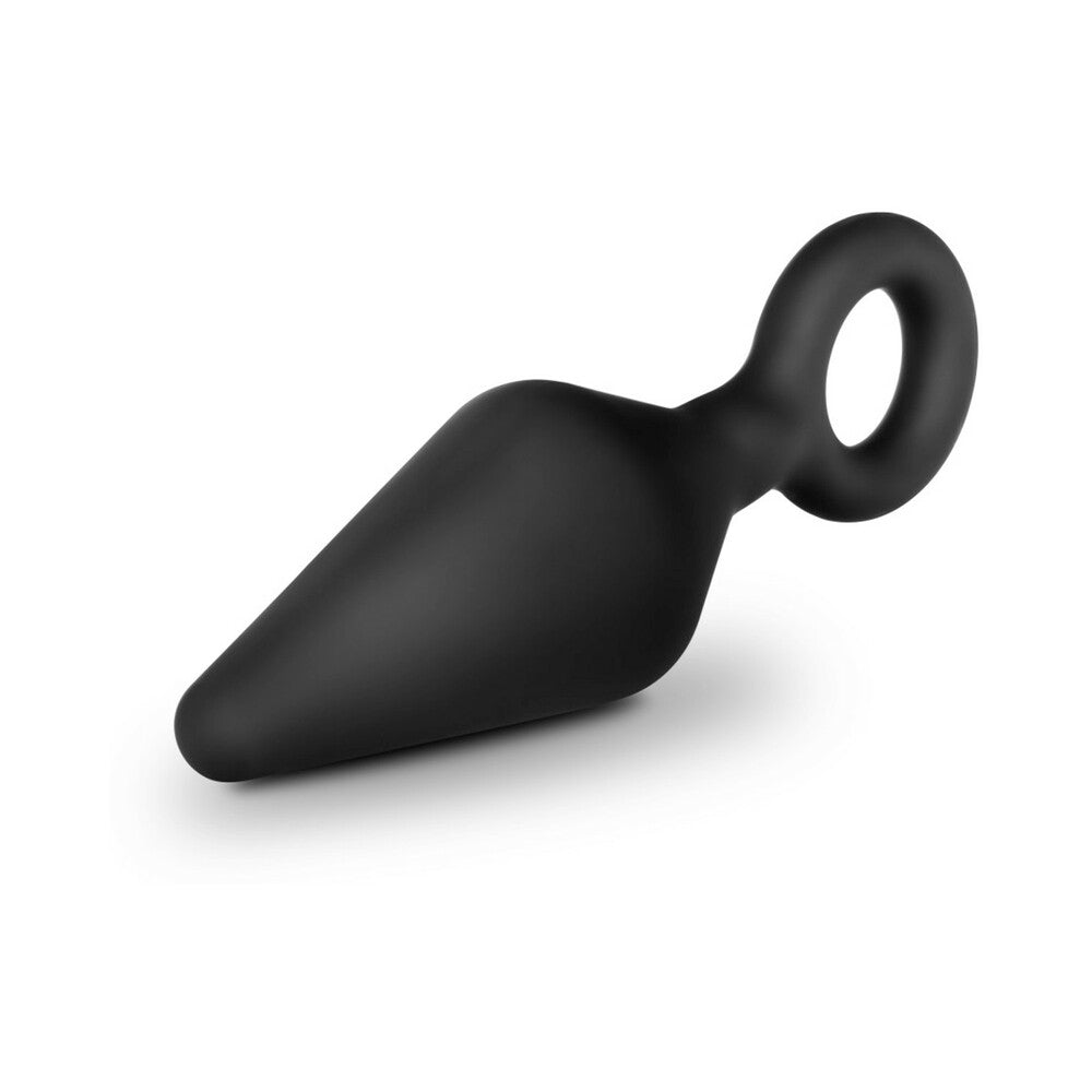 Blush Anal Adventures Platinum Silicone Loop Plug Small Black - Fantasies Boutique