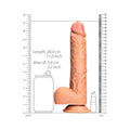 RealRock Realistic 10 in. Straight Dildo With Balls and Suction Cup Tan - Fantasies Boutique