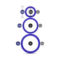 Blush Performance VS4 Pure Premium Silicone Cockrings 3-Pack Set Indigo - Fantasies Boutique