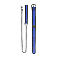 Ouch! Puppy Play Neoprene Collar With Leash Blue/Black