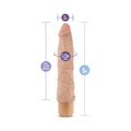 Dr. Skin Vibe 1 Realistic 9 in. Vibrating Dildo Beige - Fantasies Boutique