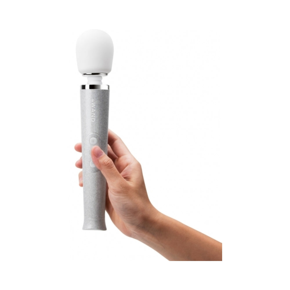 Le Wand All That Glimmers Petite Rechargeable Vibrating Massager Special Edition Set White - Fantasies Boutique