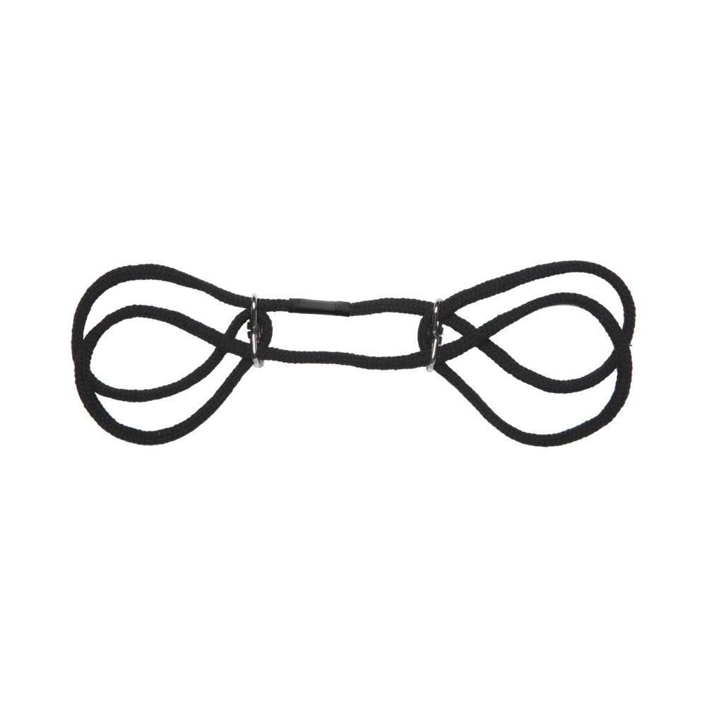 Japanese Style Bondage - 100% Cotton Wrist or Ankle Cotton Cuffs Black - Fantasies Boutique