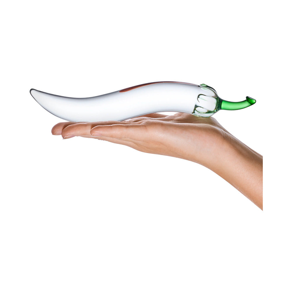 Glas 8.25 in. Glass Naturals Chili Pepper Dildo - Fantasies Boutique