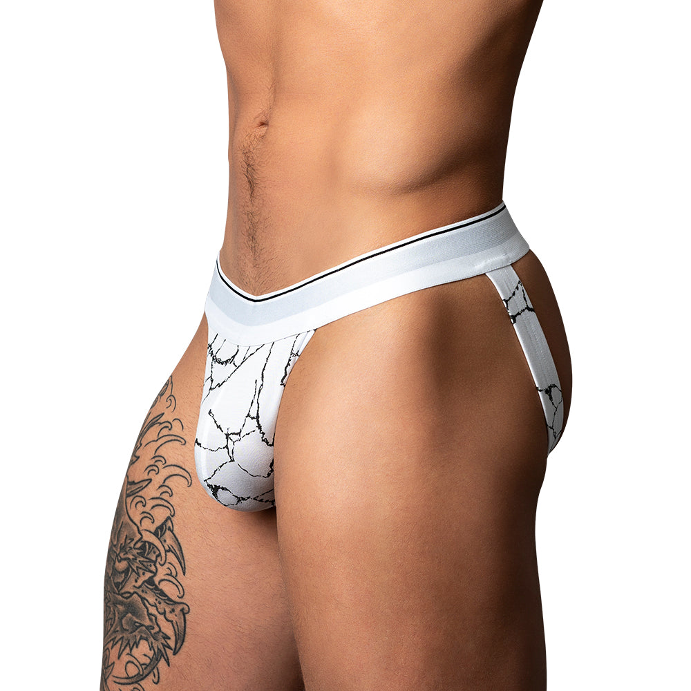 Male Power Soo Cumfy Jock Black/White L/XL