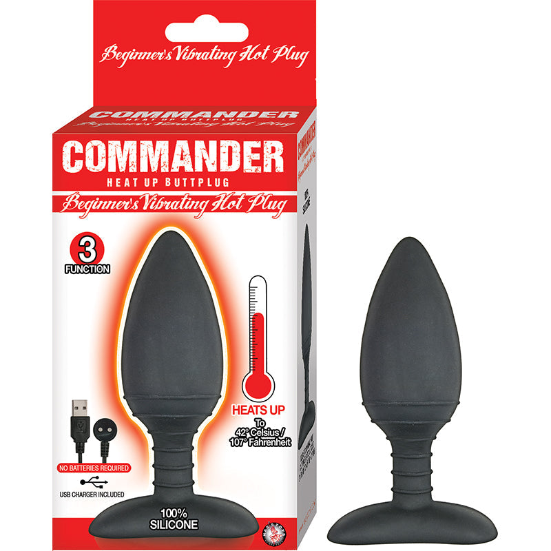 Commander Beginner Vibrating Hot Plug Black - Fantasies Boutique