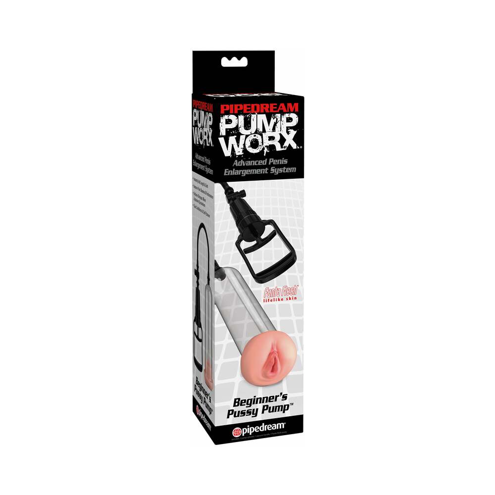 Pump Worx Beginner's Pussy Pump Beige/Clear - Fantasies Boutique