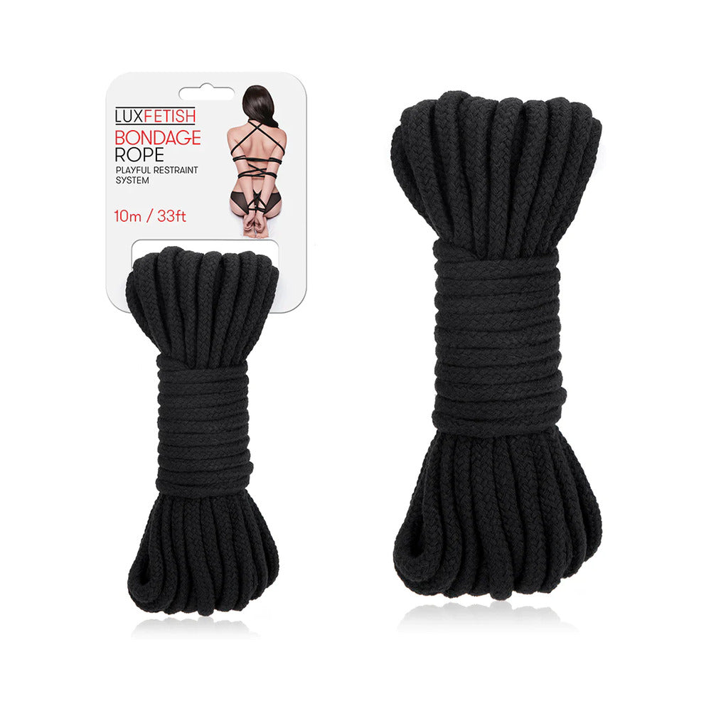Lux Fetish Bondage Rope 10 m / 33 ft. Black - Fantasies Boutique