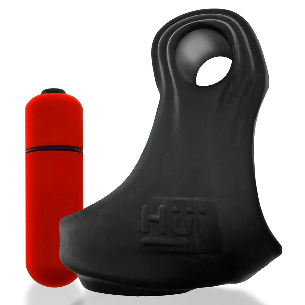 Hunkyjunk Revsling Cock & Ball Sling with Bullet Vibrator Tar Ice - Fantasies Boutique