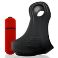 Hunkyjunk Revsling Cock & Ball Sling with Bullet Vibrator Tar Ice - Fantasies Boutique
