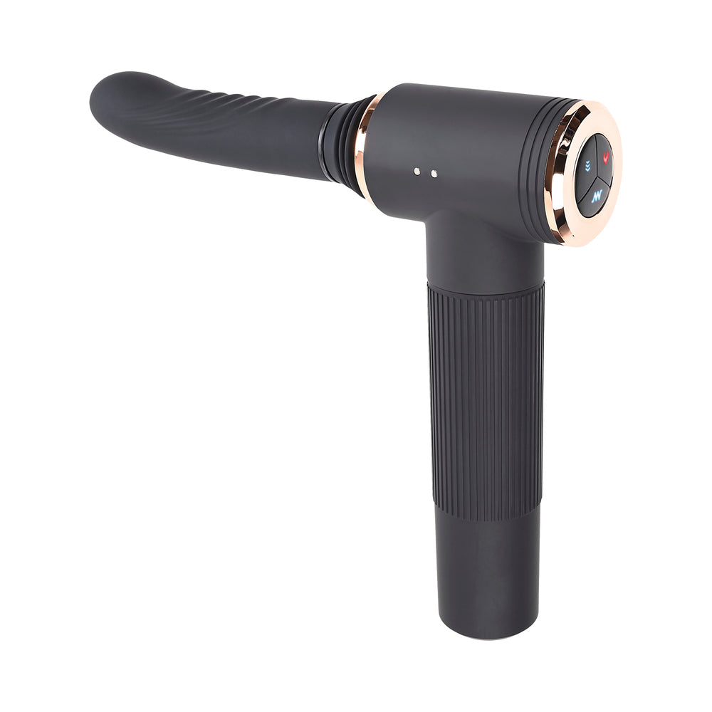 Evolved Too Hot To Handle Rechargeable Silicone Thrusting Sex Machine Black - Fantasies Boutique