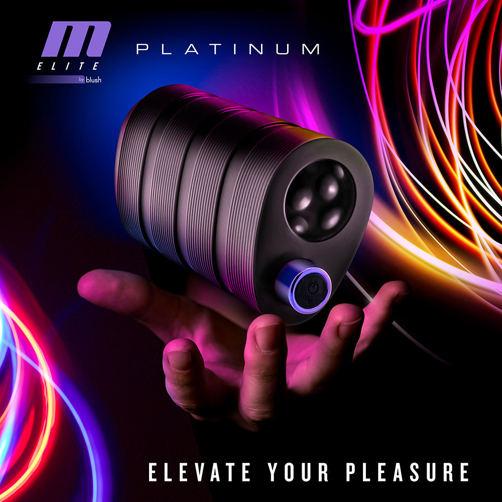 M Elite Platinum Strok Black - Fantasies Boutique