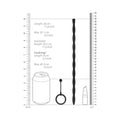 Ouch! Urethral Sounding Silicone Plug & Cock Ring Set Black 10 mm