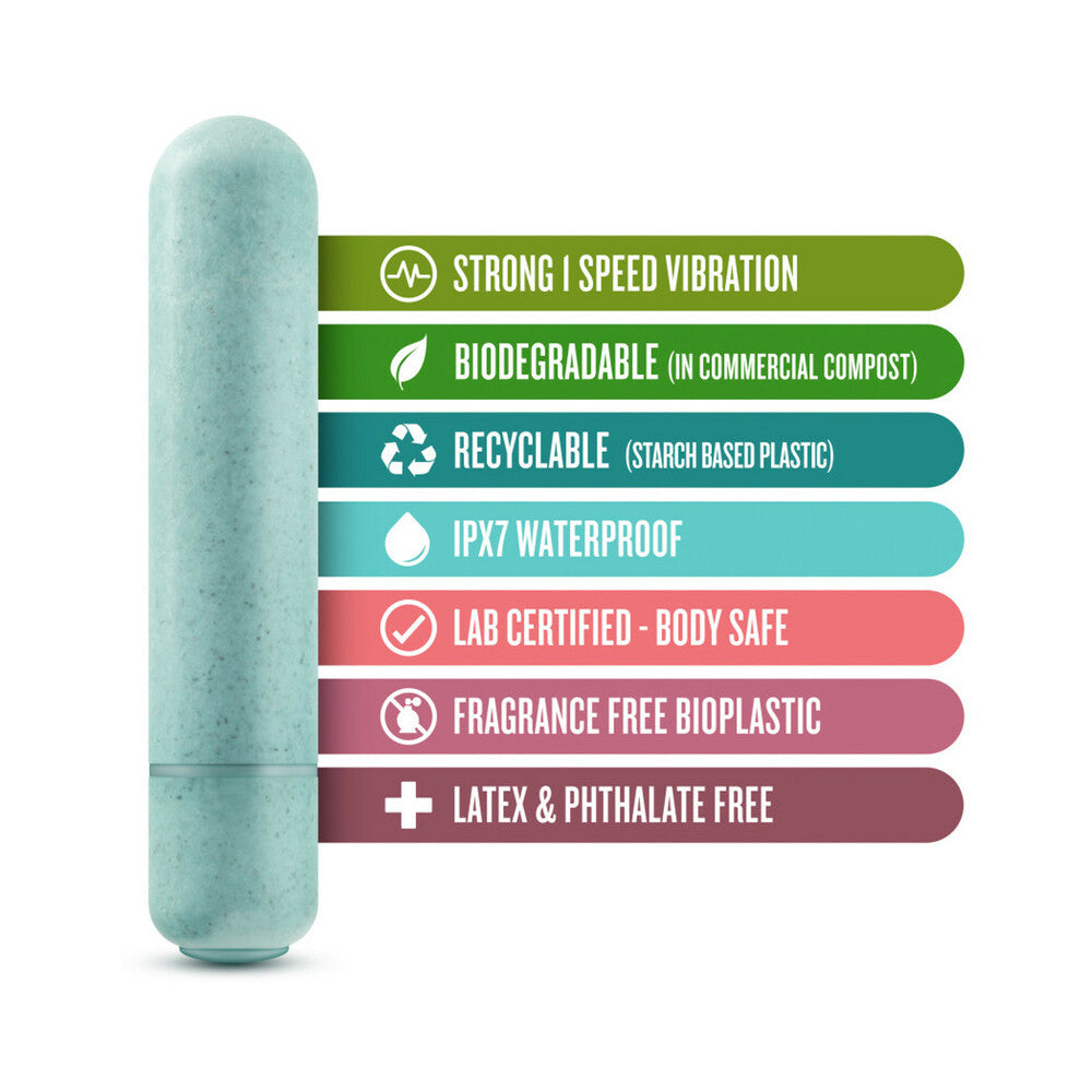Blush Gaia Eco Bullet Single-Speed Vibrator Aqua - Fantasies Boutique