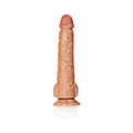 RealRock Realistic 12 in. Straight Dildo With Balls and Suction Cup Tan - Fantasies Boutique