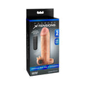 Fantasy X-tensions Vibrating Real Feel 2 in. Extension With Ball Strap Beige - Fantasies Boutique