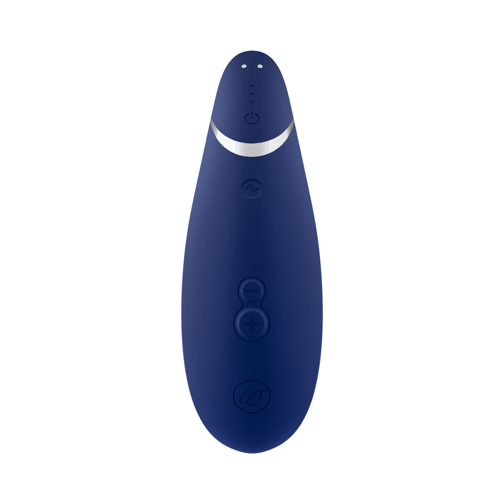Womanizer Premium 2 Rechargeable Silicone Luxurious Pleasure Air Clitoral Stimulator Blueberry - Fantasies Boutique