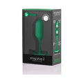 b-Vibe Snug Plug 2 Weighted Silicone Anal Plug Green - Fantasies Boutique